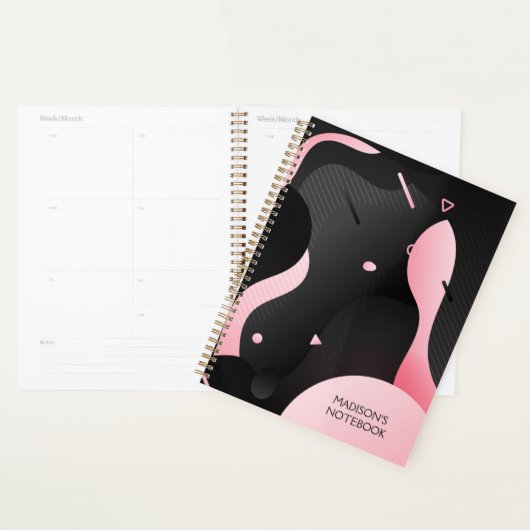 Abstracte vloeibare dynamische golfvorm planner (Display)