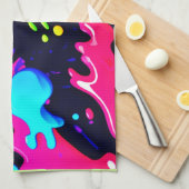 Abstracte vloeibare kleur explosie kunst theedoek (Quarter Fold)