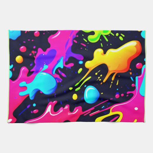 Abstracte vloeibare kleur explosie kunst theedoek (Horizontaal)