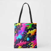 Abstracte vloeibare kleur explosie kunst tote bag (Voorkant)