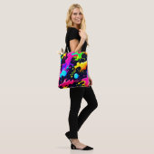 Abstracte vloeibare kleur explosie kunst tote bag (Op model)