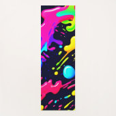 Abstracte vloeibare kleur explosie kunst yogamat (Voorkant)