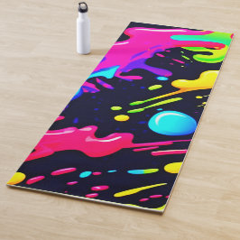Abstracte vloeibare kleur explosie kunst yogamat