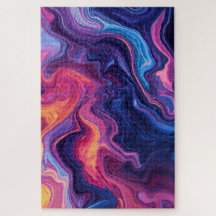 Abstracte Vloeibare Kunst Levendige Kleuren Legpuz