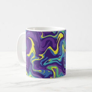 Abstracte vloeibare kunst met levendige kleuren koffiemok