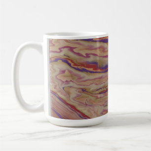 Abstracte vloeibare kunst mok - Roze Goud Paars Ac
