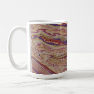 Abstracte vloeibare kunst mok - Roze Goud Paars Ac