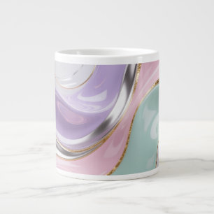 Abstracte vloeibare kunst Pastelkleurige mok – Tre