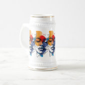 Abstracte Vloeibare Lijn Gezichtskunst Bierpul (Voorkant links)