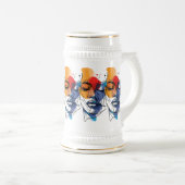 Abstracte Vloeibare Lijn Gezichtskunst Bierpul (Voorkant rechts)