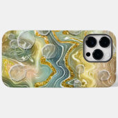 Abstracte vloeibare marmer stenen textuur achtergr Case-Mate iPhone case (Achterkant (horizontaal))
