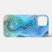 Abstracte vloeibare marmer stenen textuur achtergr Case-Mate iPhone case (Achterkant (horizontaal))