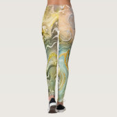 Abstracte vloeibare marmer stenen textuur achtergr leggings (Achterkant)