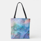 Abstracte vloeibare marmer stenen textuur achtergr tote bag (Achterkant)