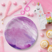 Abstracte Vloeibare Marmeren Paarse Waterverf Bord (Feest)