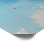 Abstracte vloeibare vuur- en oceaankunst poster (Hoek)