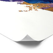 Abstracte vloeiende inkt-ijsschaatser – moderne be poster (Hoek)