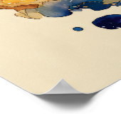 Abstracte vloeiende inktboogschutter – moderne wan poster (Hoek)
