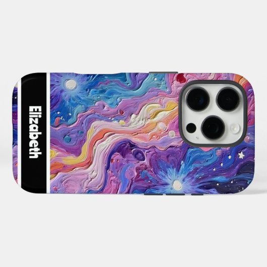 Abstracte vloeiende kleuren  Case-Mate iPhone case (Achterkant (horizontaal))