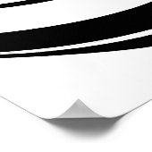 Abstracte vloeiende lijnen kunst | Moderne minimal Poster (Hoek)