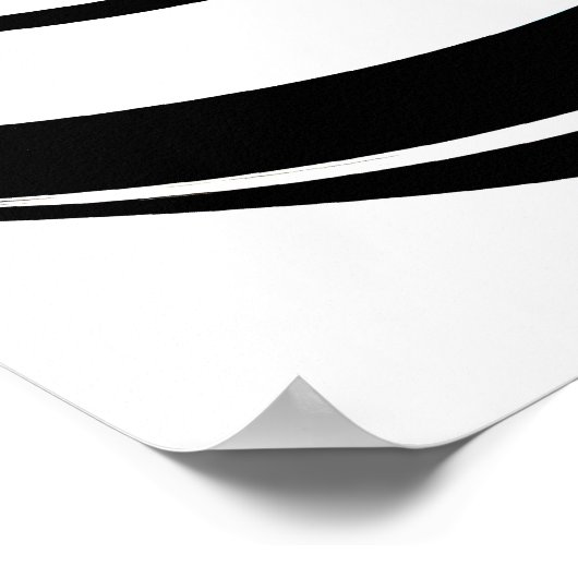 Abstracte vloeiende lijnen kunst | Moderne minimal Poster (Hoek)