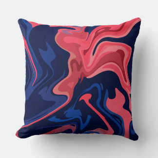 Abstracte vloeiende patronen in felle kleuren kussen