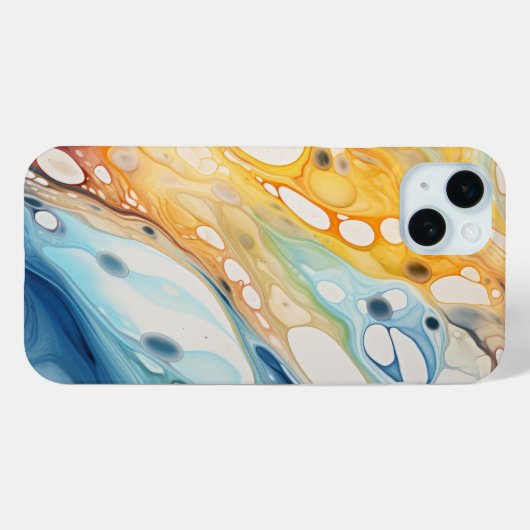 Abstracte vloeistofbelletjes Case-Mate iPhone case (Achterkant (horizontaal))