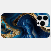 Abstracte VLOEISTOFFICIËNTEN VOOR BLAUW EN GOLD Case-Mate iPhone Case (Achterkant (horizontaal))