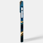 Abstracte VLOEISTOFFICIËNTEN VOOR BLAUW EN GOLD Case-Mate iPhone Case (Achterkant / Links)