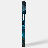 Abstracte VLOEISTOFFICIËNTEN VOOR BLAUW EN GOLD Case-Mate iPhone Case (Achterkant / Rechts)