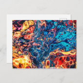 Abstracte vloeistofkunst briefkaart (Voorkant / Achterkant)