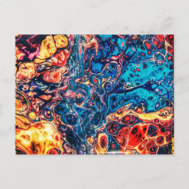 Abstracte vloeistofkunst briefkaart