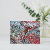 Abstracte vloeistofkunst briefkaart (Staand voorkant)