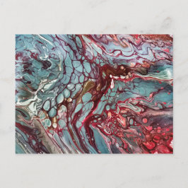 Abstracte vloeistofkunst briefkaart