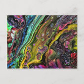 Abstracte vloeistofkunst briefkaart (Voorkant)