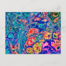 Abstracte vloeistofkunst briefkaart
