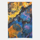 Abstracte vloeistofkunst theedoek (Verticaal)