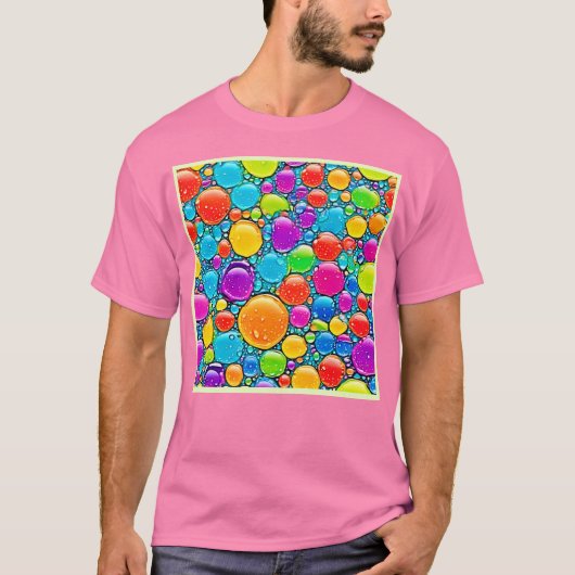 Abstracte vloeistofvallen t-shirt (Voorkant)