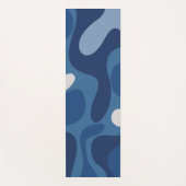 Abstracte vloeistofvormen Blauwe yogamat (Voorkant)