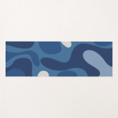 Abstracte vloeistofvormen Blauwe yogamat (Voorkant (horizontaal))