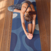 Abstracte vloeistofvormen Blauwe yogamat