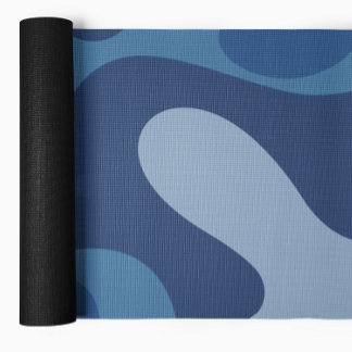 Abstracte vloeistofvormen Blauwe yogamat