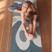 Abstracte vloeistofvormen Groene yogamat