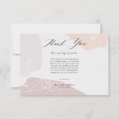 Abstracte Vloerbruiloft Bedankkaart (Voorkant)