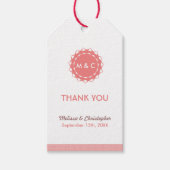 Abstracte Vloerbruiloft Hartelijk dank Cadeaulabel (Voorkant)