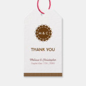 Abstracte Vloerbruiloft Hartelijk dank Cadeaulabel (Voorkant)