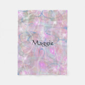 Abstracte vlootzak in roze fleece deken (Voorkant)