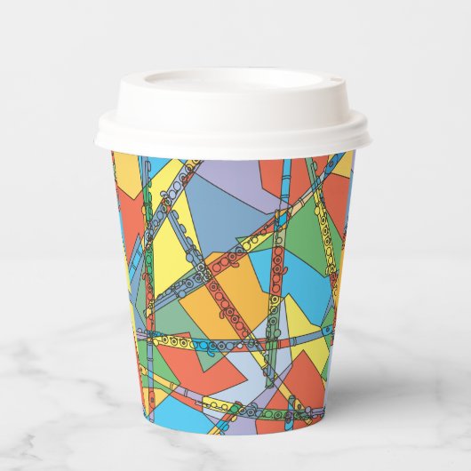 Abstracte vloten papieren bekers (Voorkant)
