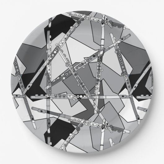 Abstracte vloten papieren bordje (Voorkant)