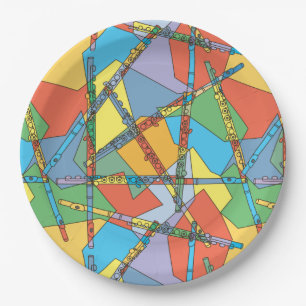 Abstracte vloten papieren bordje